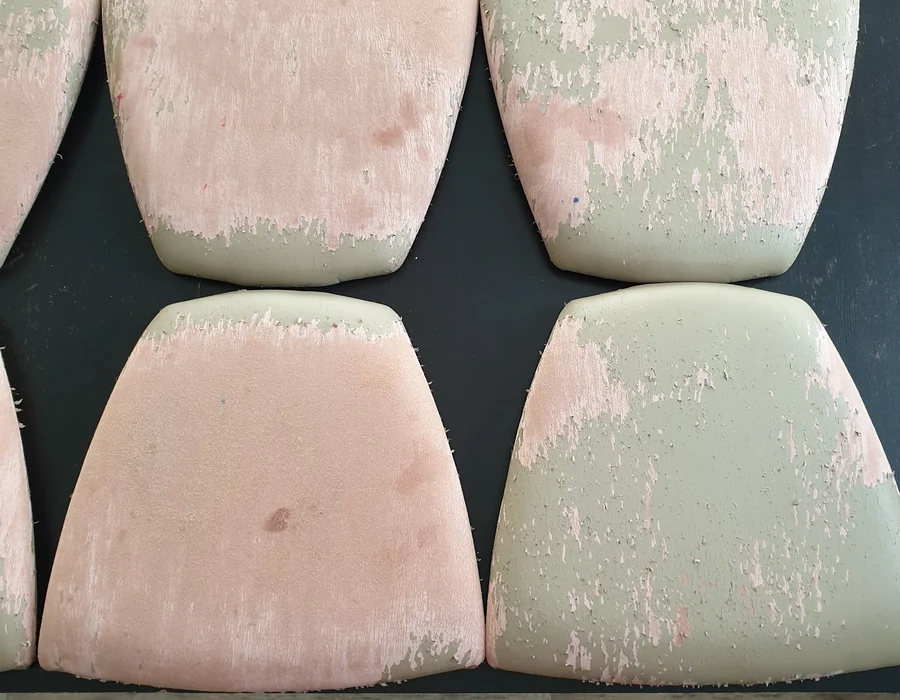 Galettes de chaises rénovées — avant rénovation