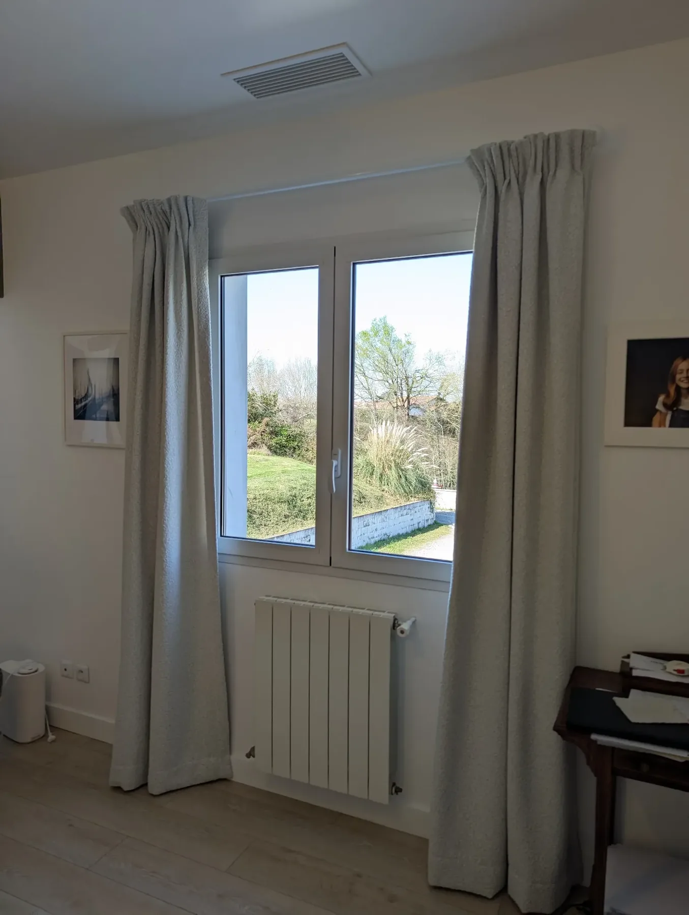 Rideaux sur mesure Casamance avec tringle métal laqué blanche